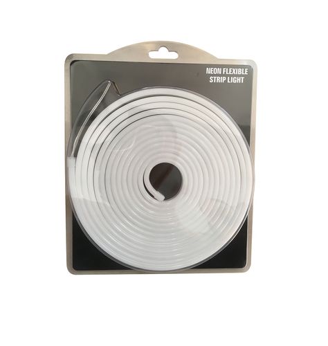 Neona LED lenta NEON FLEX 24 Vdc, 9 W/m, 120 LED/m, silti balta, 5 m spole, IP68, 6x12mm NF-9W24V-WWH5M 4772081004609