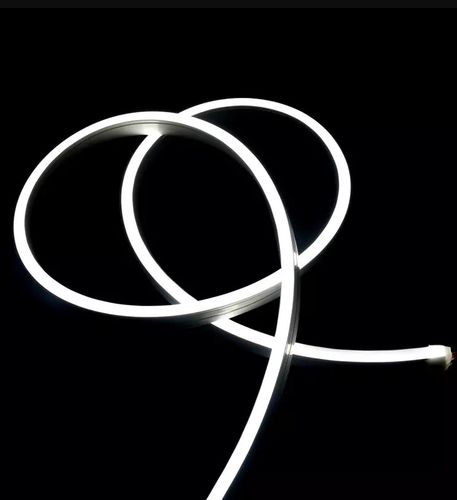 Neona LED lente NEON FLEX 12Vdc, 9.6W/m, 144LED/m, silti balta, 4x10mm, 5m rullis, IP68 NF-9W12V-4X10WW 4772081004623