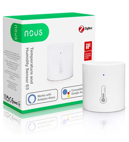 SMARTis temperatūras ir mitruma sensors E5, ZigBee, TUYA / Smart Life, NOUS NOUS-E5 5907772033890