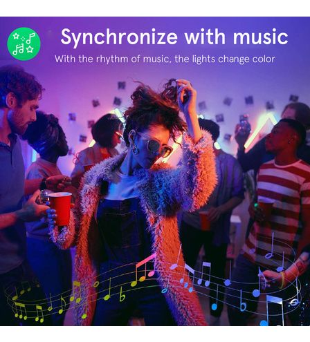 LED lentes komplekts ar Wi-Fi kontrolieri un barošanas bloku, RGB, 10m, 36W, TUYA / Smart Life, NOUS NOUS-F2 5907772033913