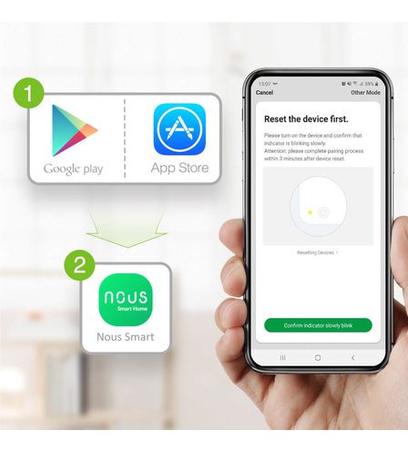 NOUS P4 Smart WIFI Bulb RGB E14, TUYA / Smart Life NOUS-P4 5907772033173