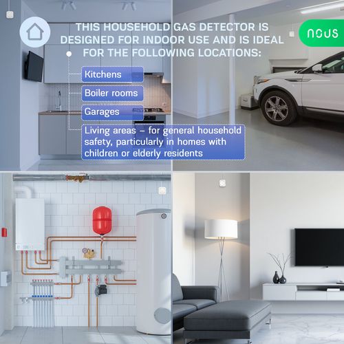 Mājsaimniecības deggāzu detektors NOUS E9 ZigBee NOUS-E9 5905072800914