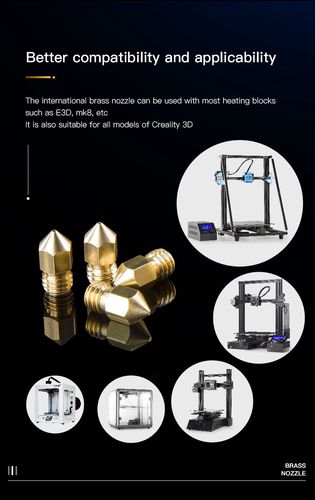 3D printera uzgalis D6 0.4mm 3002060005 CREALITY NOZZLE-D6x0.4