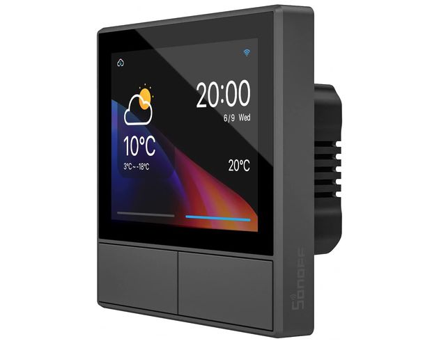 Viedās mājas kontrolieris priekš SONOFF ekosistēmas, ar LCD ekrānu un temperatūras sensoru\ SONOFF-NS-PANEL 6920075776393
