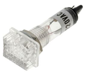 Signālspuldze  12x16mm 220V balta NSL-W