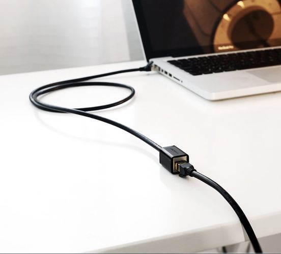 Kabeļa pagarinātājs F/UTP CAT6 RJ45 spraudnis - ligzda 0,5m melns MW112 UGREEN UGREEN/11278 6957303882786