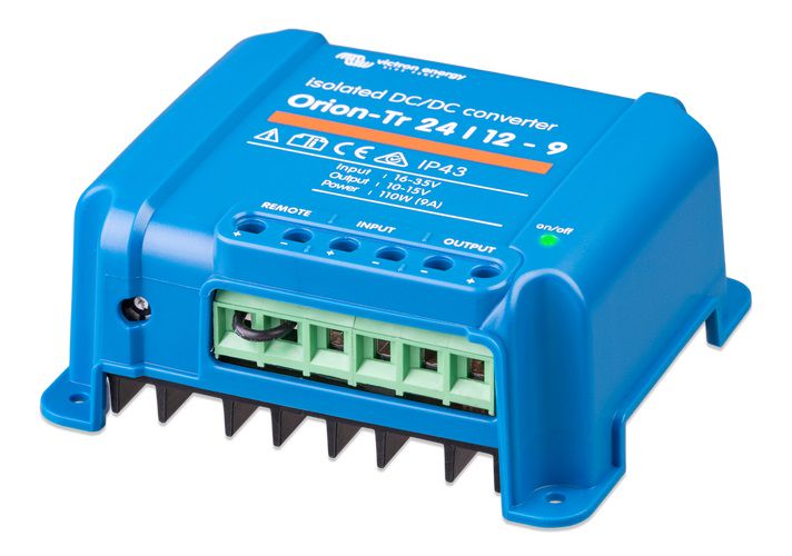 Sprieguma pārveidotājs DC/DC 24V:12V 9A 110W Orion-Tr, izolēts, IP43, Victron energy ORI241210110 8719076016731