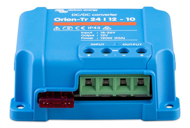 Sprieguma pārveidotājs DC/DC 24V:12V 10A (120W) Orion-Tr, NAV izolēts, IP43, Victron energy ORI241210200 8719076022886