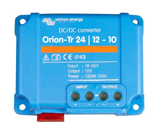 Sprieguma pārveidotājs DC/DC 24V:12V 10A (120W) Orion-Tr, NAV izolēts, IP43, Victron energy ORI241210200R 8719076022893