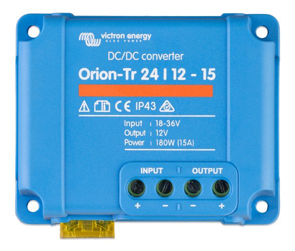 Sprieguma pārveidotājs DC/DC 24V:12V 15A (180W) Orion-Tr, NAV izolēts, IP43, Victron energy ORI241215200R 8719076022930