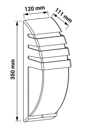 Āra sienas gaismeklis E27 lampai, DELTA, IP54, ORO ORO10022 5901752713574