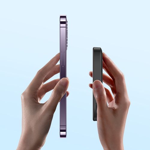 LiPo Powerbank 6000mAh 20W bezvadu uzlāde 15W USB-C Magsafe saderīgs Mini Air melns BASEUS P10059002113-00 6932172641436