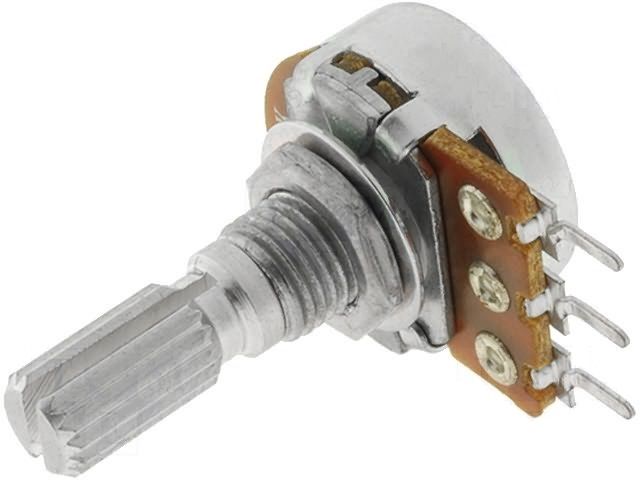 Potenciometrs monologaritmisks 220K metāla RoHS P17MA-220K