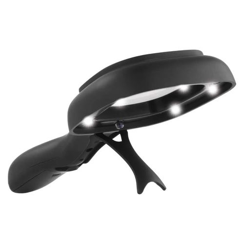 Rokas lupa ar LED/UV apgaismojumu, 20lm, 5x LED + 1x UV, 1vnt P4717 8592920135471