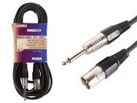 Profesionālais kabelis XLR 3pin spraudnis- 6.3mm spraudnis mono 6m PAC116 5410329436452