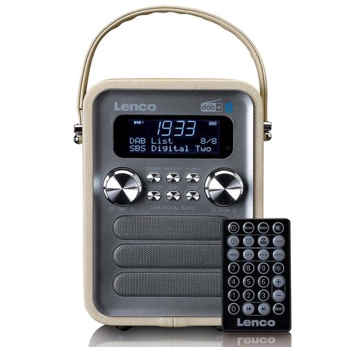 Portable DAB+ FM Radio with Bluetooth® and AUX-input, rechargeable battery Taupe PDR-051TPSI 8711902069072