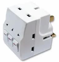 TRAVEL ADAPTER, 230V, 13A, WHT MSWG3