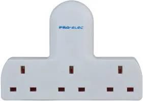 TRAVEL ADAPTER, 250V, 13A, WHT 2358