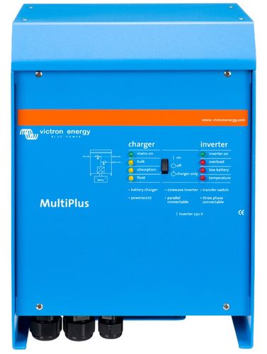 Inventeris - Sprieguma pārveidotājs MultiPlus 24Vdc/230Vac 4000W ar sinusoidālu izejas spriegumu, VE.Bus, Victron Energy PMP245021010 8719076024033