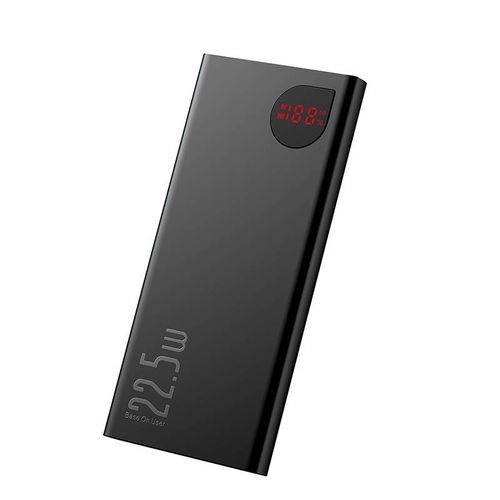 LiPo PowerBank 10000mAh 22.5W PD3.0 QC3.0 AFC USB+USB-C, Adaman black BASEUS PPAD070001 6932172618292