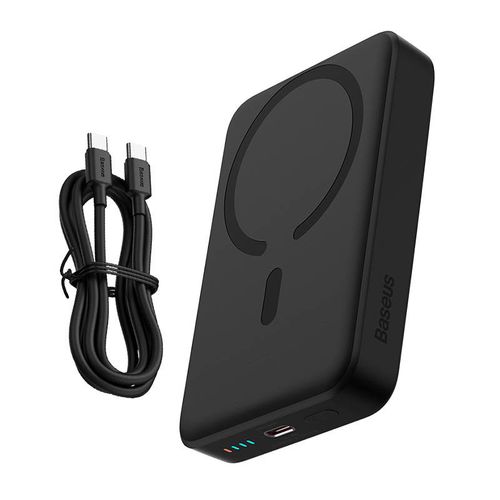 LiPo PowerBank 10000mAh 30W bezvadu QI 15W lādētājs, ar magnētu Magsafe saderīgs BASEUS PPCX110201 6932172627966