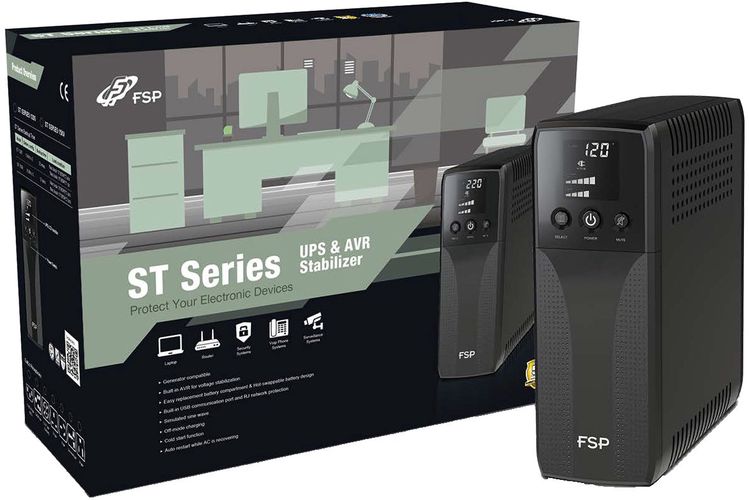 Nepārtrauktās barošanas avots ST850, 850VA/510W, AVR, modificēts sisnus PPF5100100