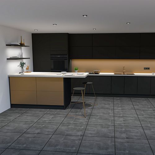 Gala vāciņš LED profilam INLINE MINI XL, zelta krāsā, bez atveres OP2-EC-INM-XL-GO-WHO 5908293403285