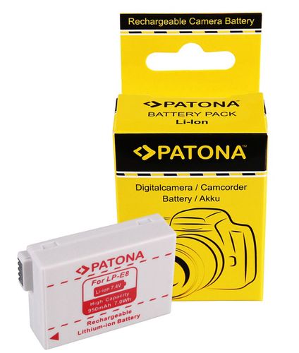 battery CANON LP-E8 LPE8 EOS 550D EOS 600D EOS 550-D EOS 600-D PT1077 4260226322737