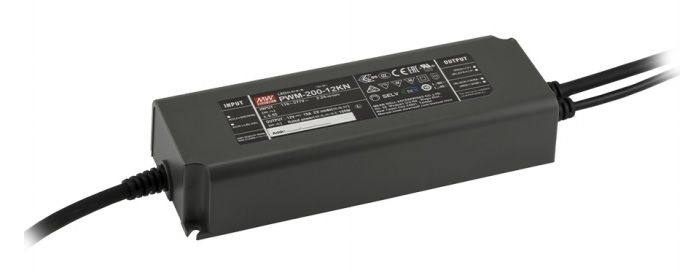 Impulsu barošanas bloks LED 24V 8.3A, ar KNX atbalstu, PFC, IP67, MEAN WELL PWM-200-24KN