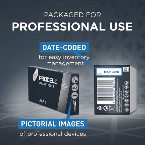 Sārma baterija R3 (AAA, MN2400/LR03) 1.5V PROCELL Duracell R3A/DUR/PROC-C 5000394149199