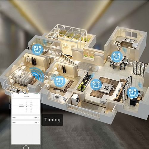 Integrēts Viedais DIY slēdzis, 230VAC, 10A, 2200W, Wi-Fi TUYA, WOOX R4967 8435350740726