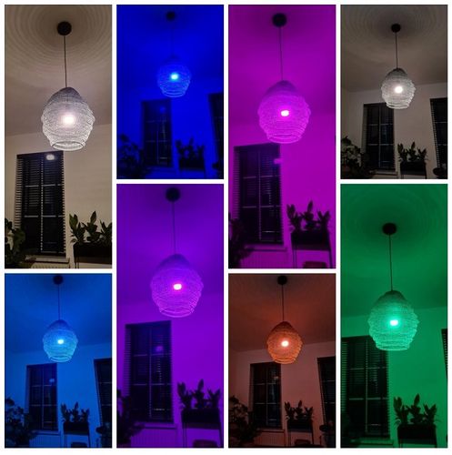 LED spuldze E27, 230V, 6W, 500lm, 2700K - 6500K, CCT, RGB, viedais Wi-Fi, vadāma ar lietotni, TUYA, WOOX R5085-DIAMOND 8435350741785