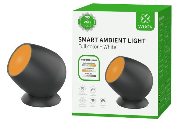 LED  gaisma USB-C 5V, 2,2W 210lm 3000K - 6500K, RGB+CCT, IP20, viedais Wi-Fi, vadāms lietotnē, TUYA / Smart Life, WOOX R5145 8435606715010