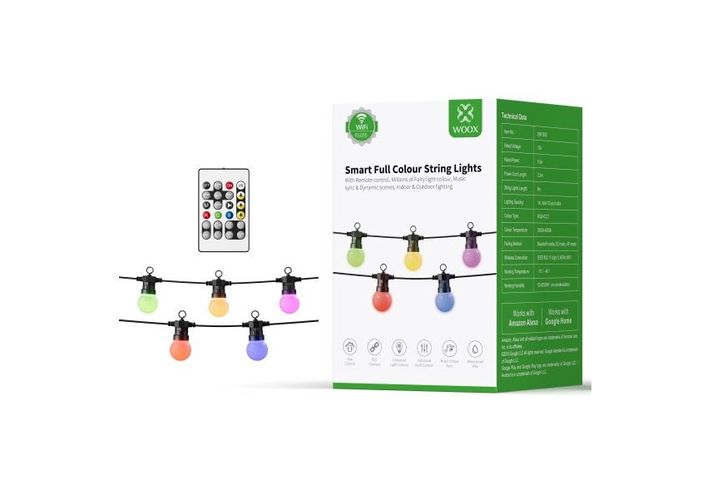 LED virtene, krāsaina RGB + CCT, Wi-Fi, mitrumizturīga ar IP65 aizsardzību, 9m, ar papildu tālvadības pulti. R5195 8435606745024