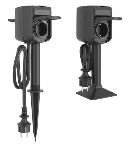 Viedā divvirzienu āra ligzda Wi-Fi, 3680W, melna, WOOX R6079 8435606710138