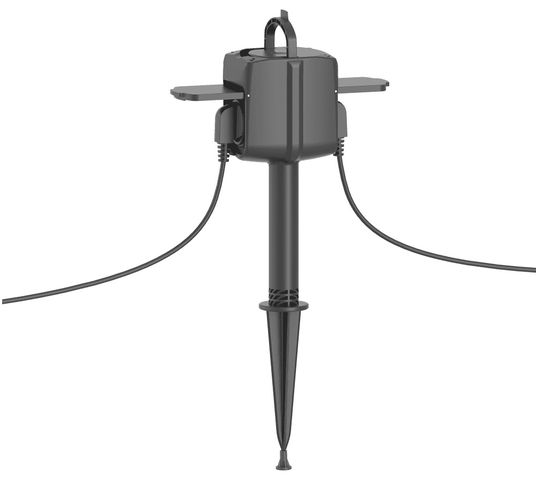 Viedā divvirzienu āra ligzda Wi-Fi, 3680W, melna, WOOX R6079 8435606710138