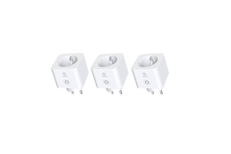 Viedā Wi-Fi rozete, Wi-Fi, 3680W 16A, ar enerģijas mērīšanu, 3 gab. komplekts, TUYA / Smart Life, WOOX R6113-3PACK 8435606721202