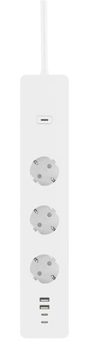 Viedais pagarinātājs, 3680W, enerģijas mērīšana, USB A + USB C, TUYA / Smart Life, WOOX R6132 8435606729130