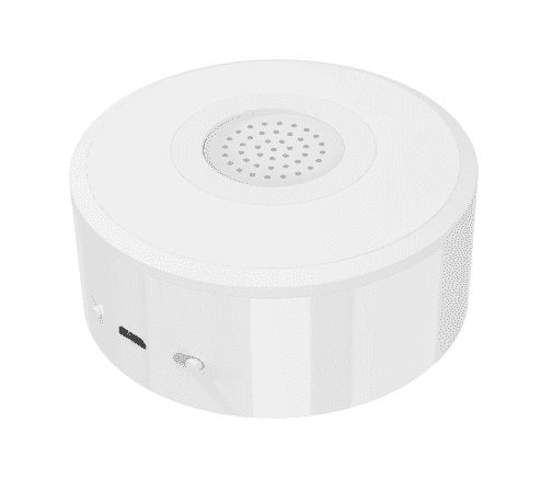 Smart ZigBee iekštelpu bezvadu sirēna, ≥85dB, 5V DC, ar uzlādējamu akumulatoru, balta, WOOX R7051 8435606701105