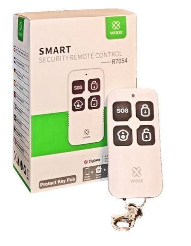 Viedā tālvadības pults bezvadu mājas drošības sistēmai ZigBee, CR2032, balts, WOOX R7054 8435606701136