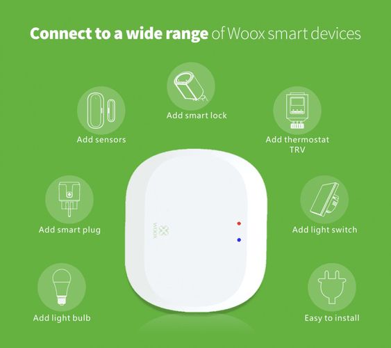Vieda bezvadu Wi-Fi savienojums (gateway), lai izveidotu Zigbee tīklu, 5V DC, WOOX R7070 8435350741570