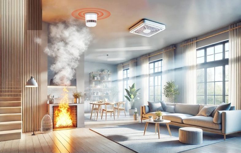 Viedais ZigBee TUYA bezvadu iekštelpu dūmu sensors ar sirēnu, 1x CR123A R7305 8435606745031