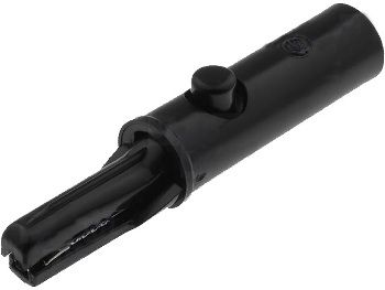 Spailes krokodila tipa ar pogu 4mm savienojums 60V, 3A melns R8-1A/B