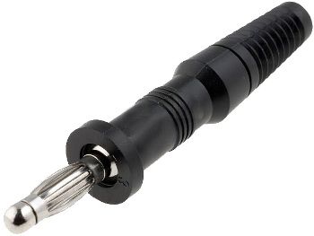 Spraudnis banāna tipa 4mm lod.kontakti, melns R8-20A/B