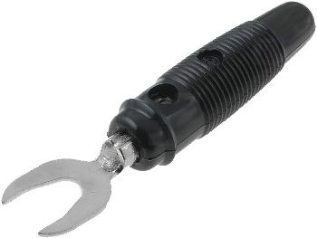 Kontaktdakša 4mm  10A melna R8-25D/B