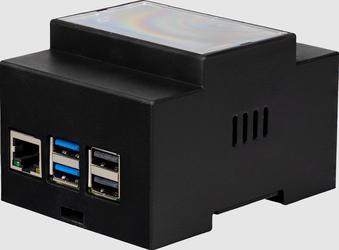 Korpuss Raspberry Pi 5 (RPI5), DIN sliedes montāžai melnsJOY-IT RB-CaseP5-07B 4250236827025