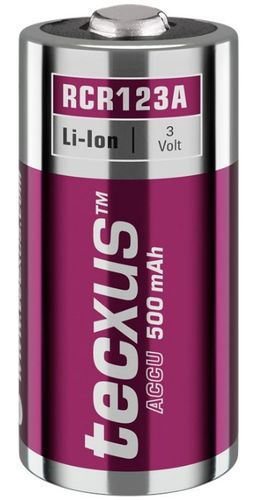 Akumulators 3V 500mAh Li-Ion CR123A RCR123A 4040849462917; 4040849725630