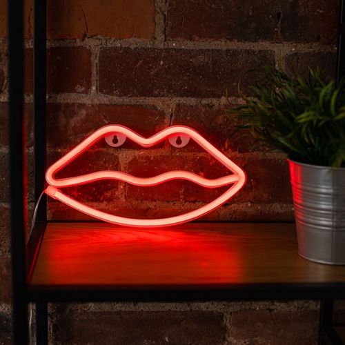Neona LED gaisma LIPS sarkana + USB FLNEO8 Forever Light RTV100207 5900495949332