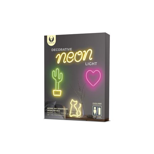 Neona LED gaisma SIRDS, sarkans + USB FLNEO7 Forever Light RTV100214 5900495949400