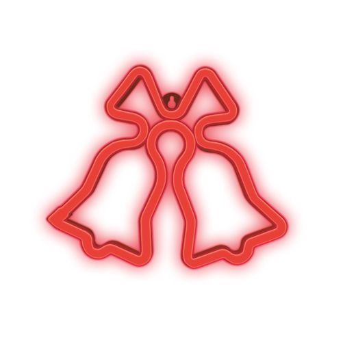 Neona LED ZIEMASSVĒTKU Zvani sarkani FLNE17 Forever Light RTV100257 5907457702271